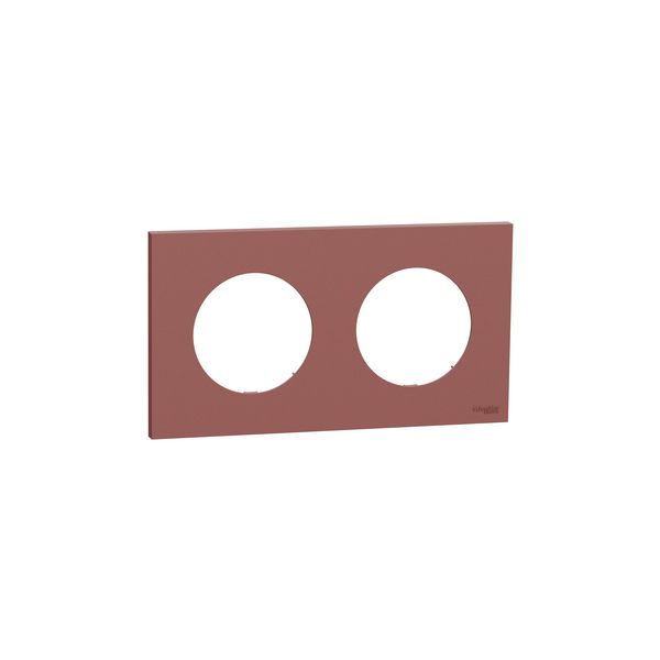 Plaque de finition 2 postes S905704 Odace Schneider - Rose grenat