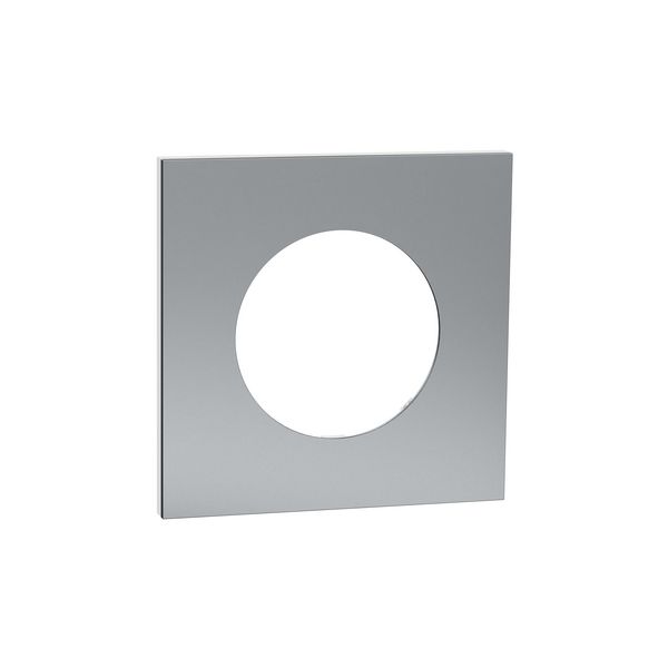Plaque de finition 1 poste S910702 Odace Schneider - Effet Titane