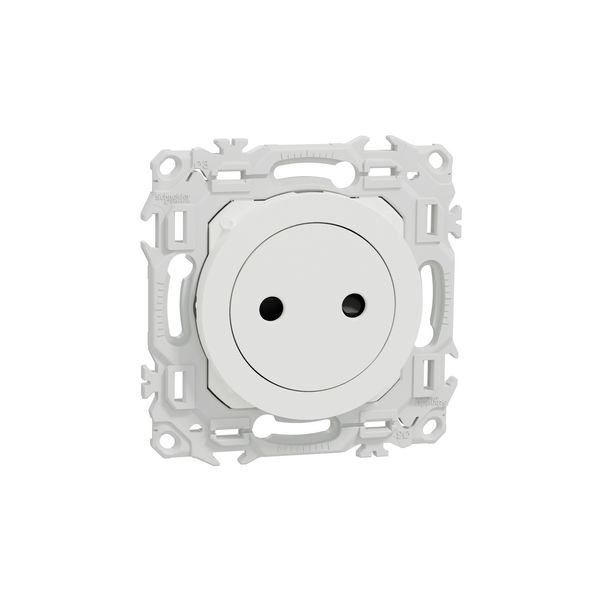 Prise 2P 16A affleurante S920033 Odace Schneider - Blanc craie