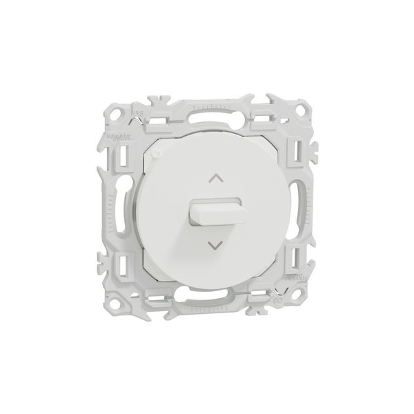 Inter ou poussoir à levier S920208 volet roulant Odace Schneider - Blanc craie