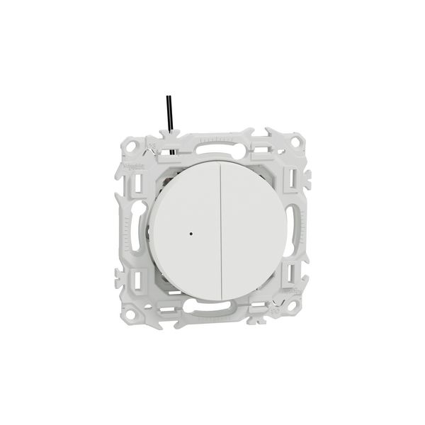 Double va et vient ou poussoir lumineux LED S920273 Odace Schneider - Blanc craie
