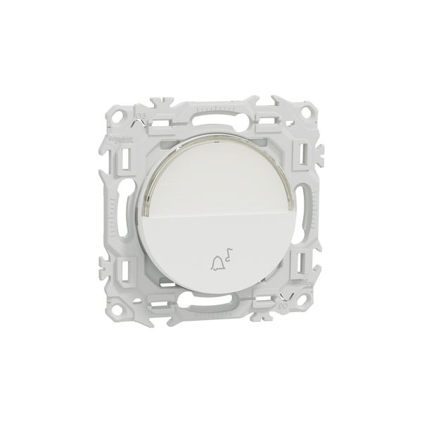 Bouton poussoir porte-étiquette S920246 Odace Schneider - Blanc craie
