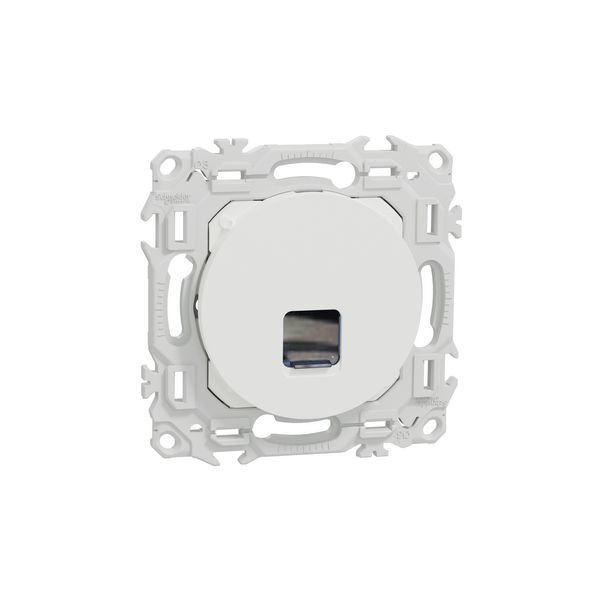 Prise RJ45 S920475 Cat6 UTP grade 1 à 2 Odace Schneider - Blanc craie