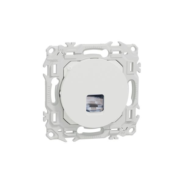 Prise RJ45 S920477 Cat6A grade 3TV Odace Schneider - Blanc craie