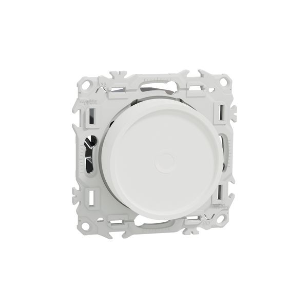 Variateur de lumière rotatif S920519 Odace Schneider 2 ou 3 fils - Blanc craie