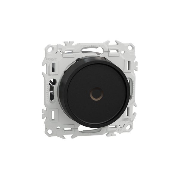 Variateur de lumière rotatif S940519 Odace Schneider 2 ou 3 fils - Noir onyx