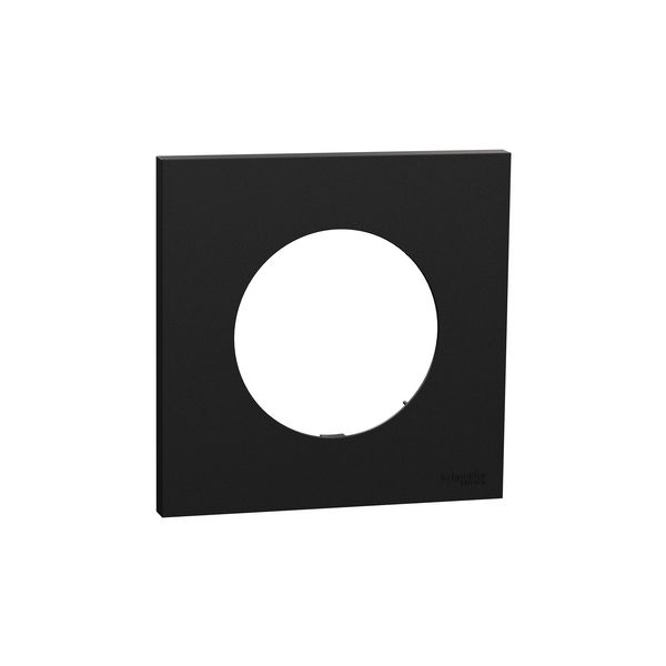 Plaque de finition 1 poste S940702 Odace Schneider - Noir onyx