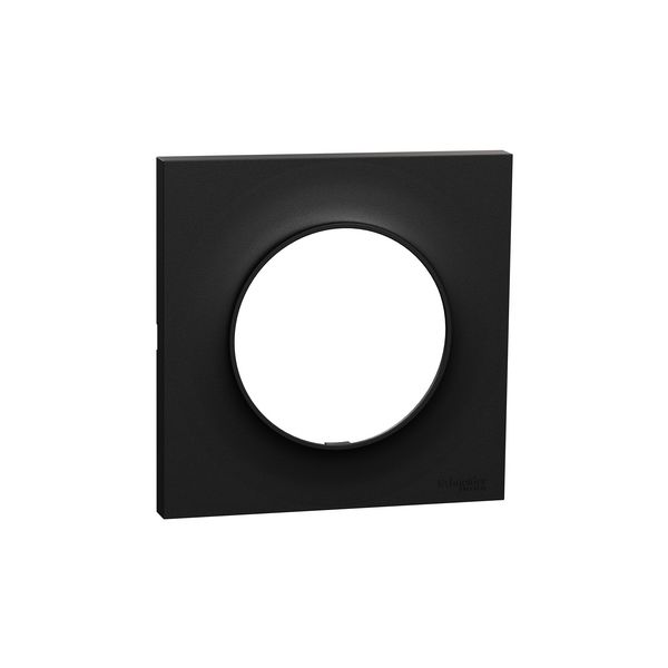 Plaque de finition 1 poste S949702 Odace Origine Schneider - Noir