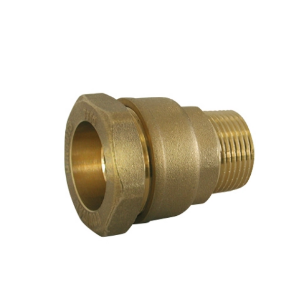 Raccord droit laiton PE diamètre 20 M1/2"