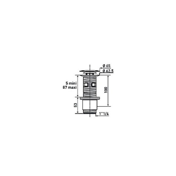 Bonde lavabo universelle blanche clic-clac 2865455 AQUANCE