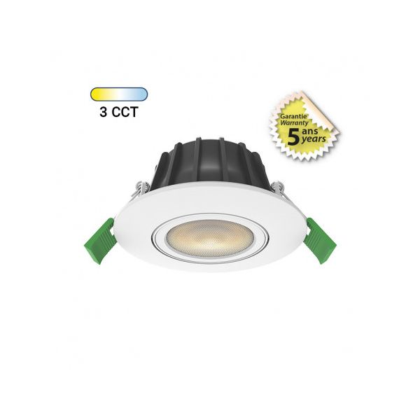 Spot LED CCT BBC 6W 2700/3000/4000K dimmable Orientable re2020