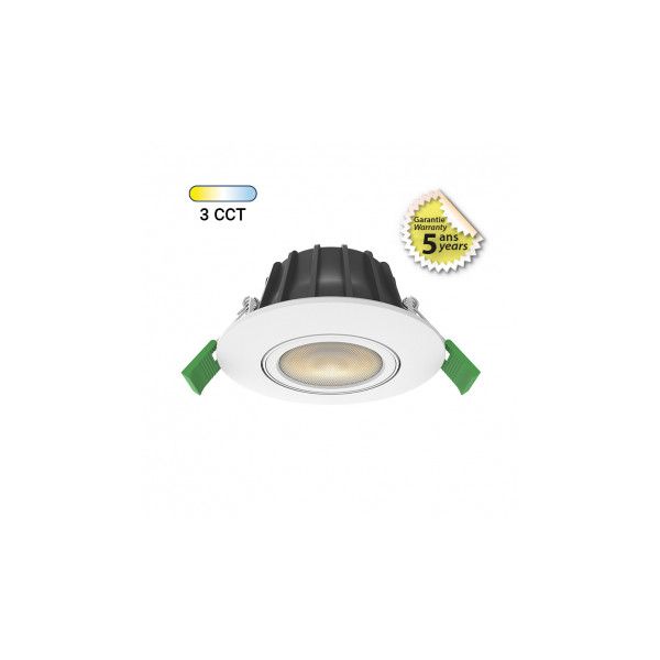 Spot LED CCT BBC 8W 2700/3000/4000K dimmable Orientable re2020