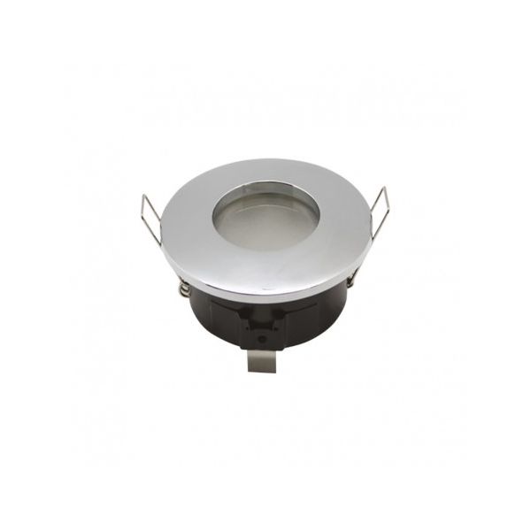 Support de spot LED BBC étanche IP65 fixe rond D82 finition Chrome - 7723 - Vision-EL