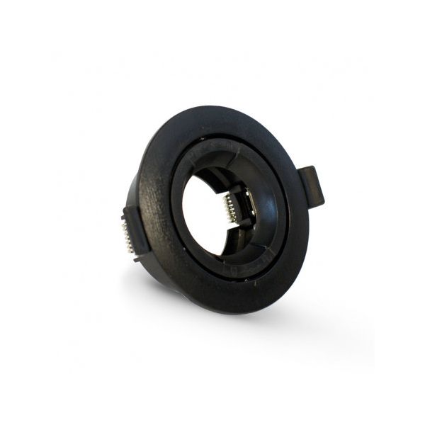 Bâtir Moins Cher Support plafond Rond Orientable Noir Ø90 mm