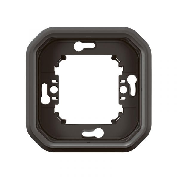 Support plaque étanche encastré 1 poste Legrand Plexo anthracite - 069606L
