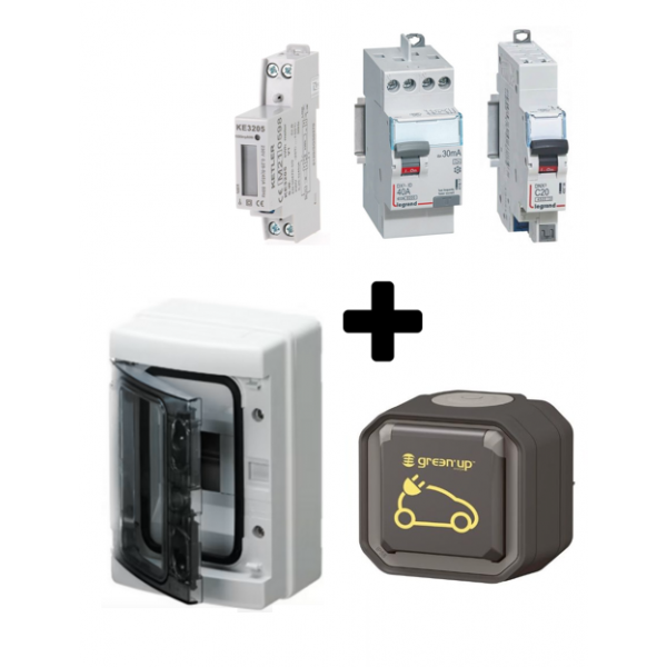 Kit recharge Green'Up Access + Compteur pour voiture électrique - 069785L