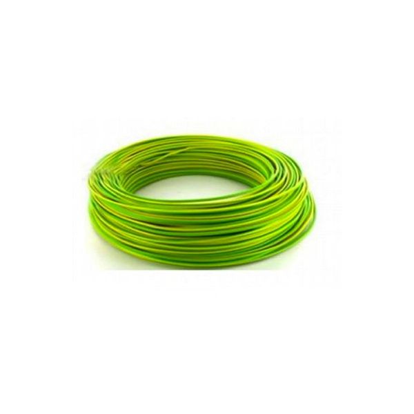 Fil H07VU 2.5mm² Vert / jaune en 100m - FIL001005 - Bâtir Moins Cher 