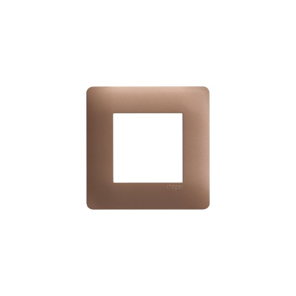 Plaque 1 poste Essensya bronze WE461 HAGER