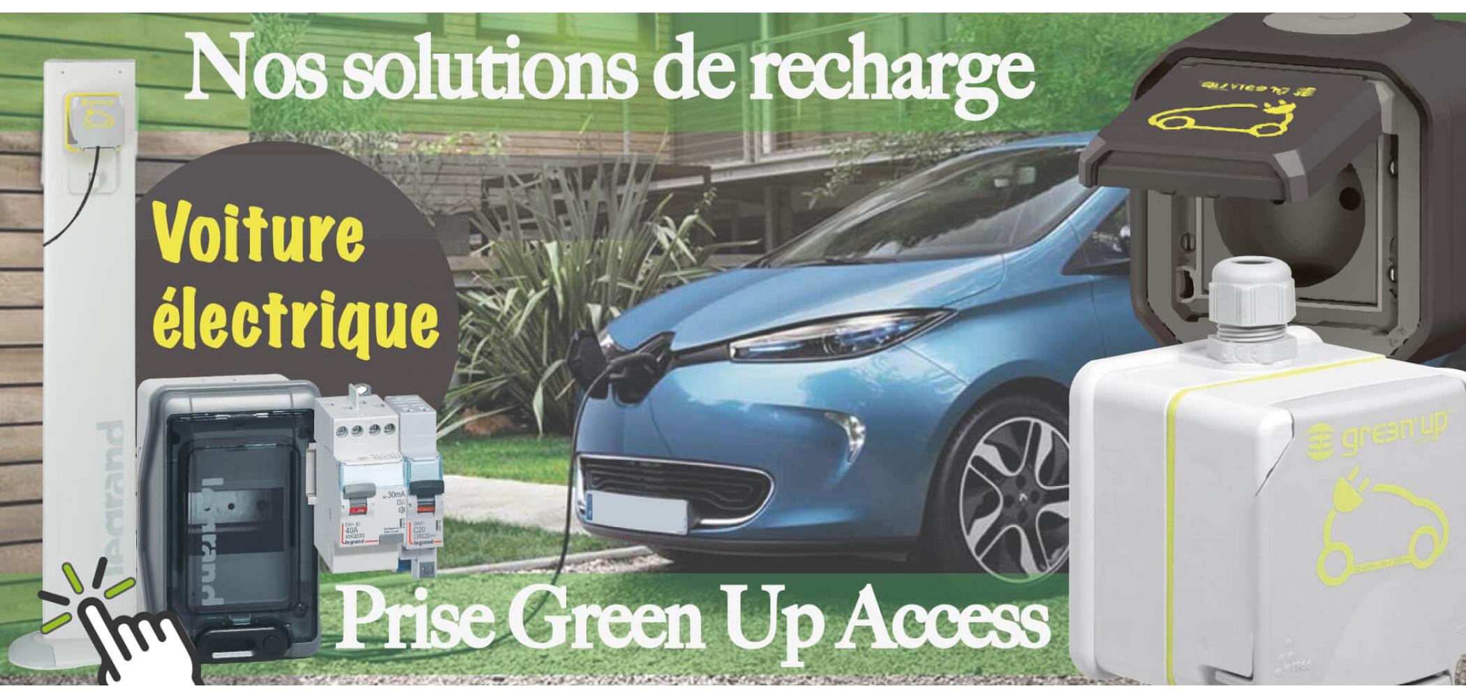 Borne de recharge voiture électrique - pack prise Green'up Access