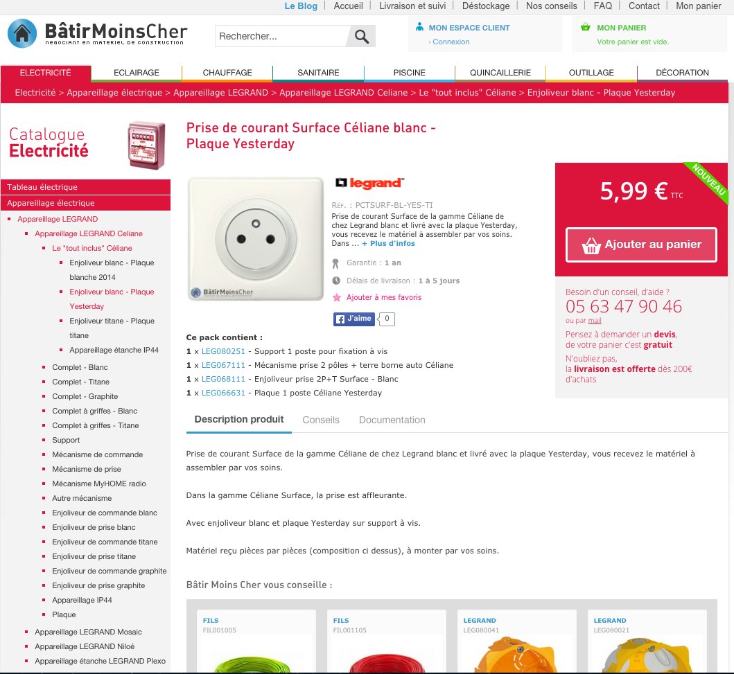 fiche produit bâtir moins cher nouveau site