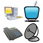 choix des medias tableau de communication informatique télévision téléphone dans le tableau de communication