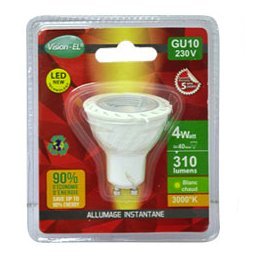 emballage ampoule led avec indications lumens