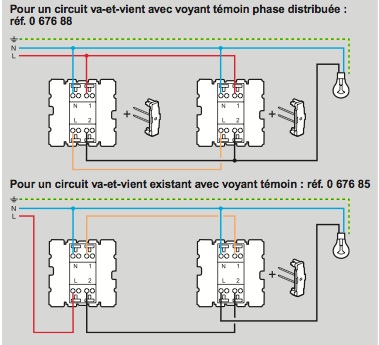 va et vient avec voyant témoin