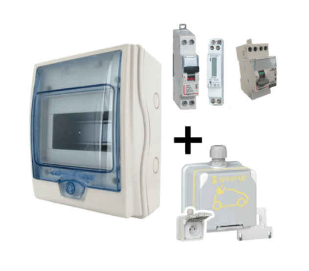 Pack 2 : recharge sécurisé Green Up LEGRAND avec compteur MID<br />
