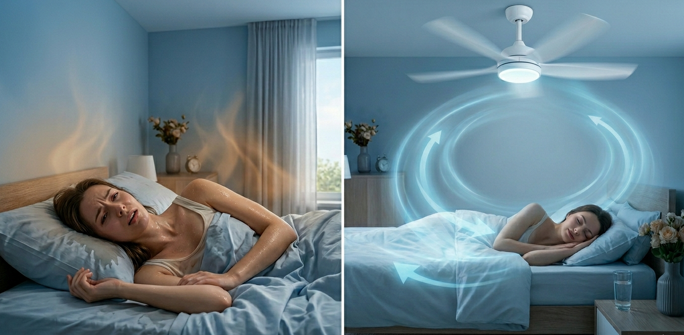 Avantage d'un ventilateur de plafond durant la nuit